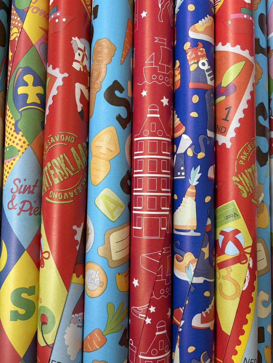10 Rollen Sinterklaas Inpakpapier
